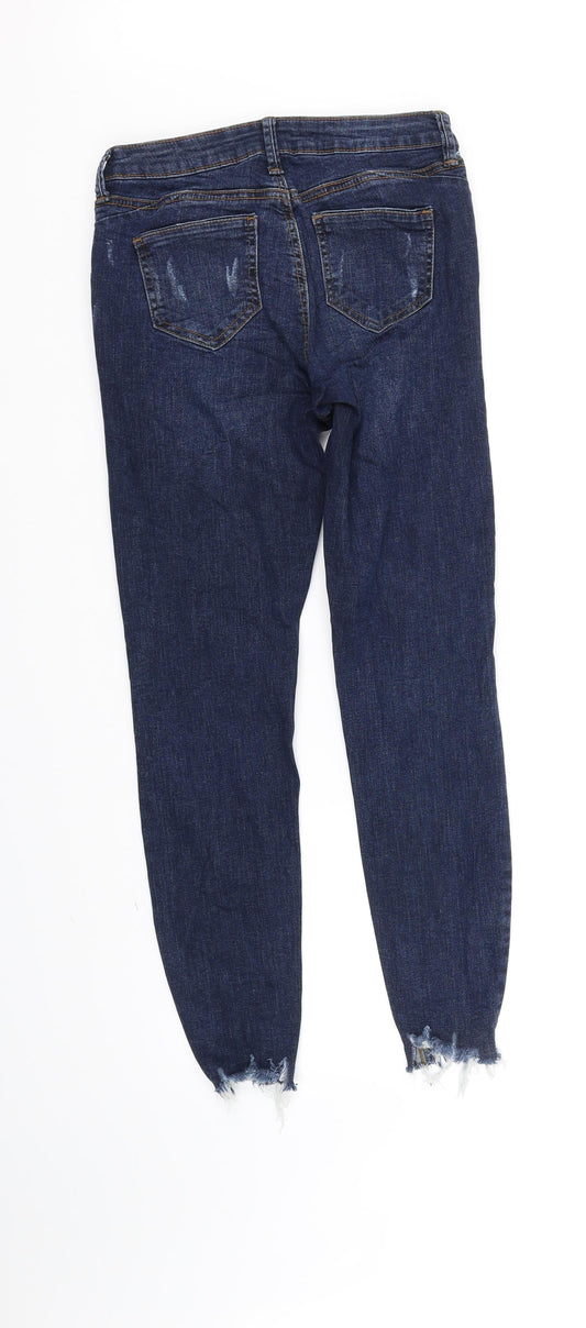 Denim & Co. Womens Blue   Straight Jeans Size 8 L28 in