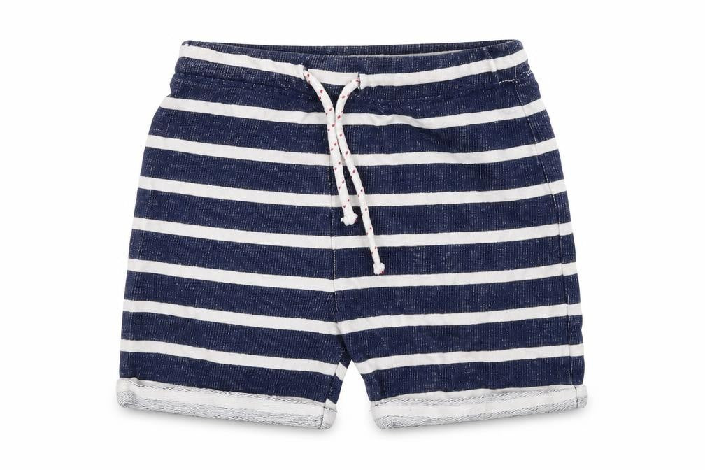 Next Girls Blue Striped  Cut-Off Shorts Size 3-4 Years