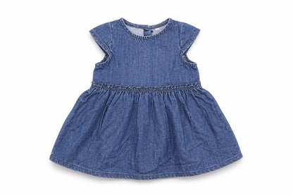 Front view of Next Blue Fit & Flare, size 0-3, Months