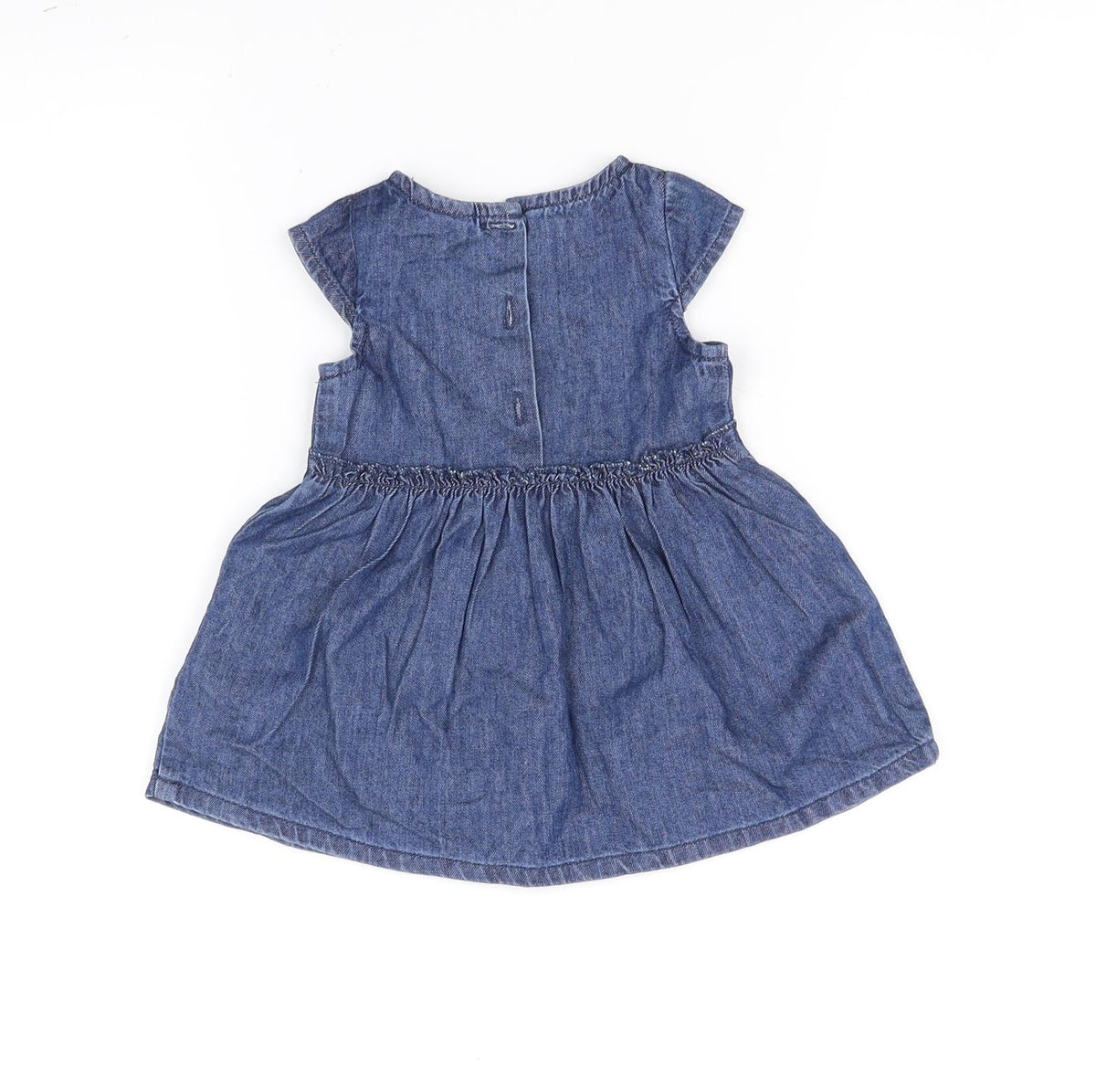 Back view of Next Blue Fit & Flare, size 0-3, Months