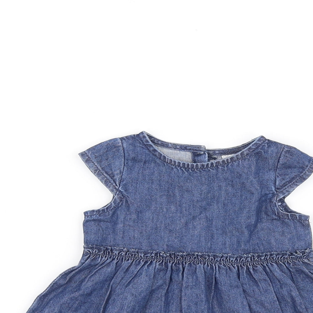 Close-up detail of Next Blue Fit & Flare, size 0-3, Months