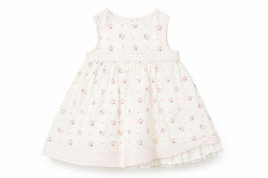Mothercare  White Floral  Fit & Flare  Size 6-9 Months