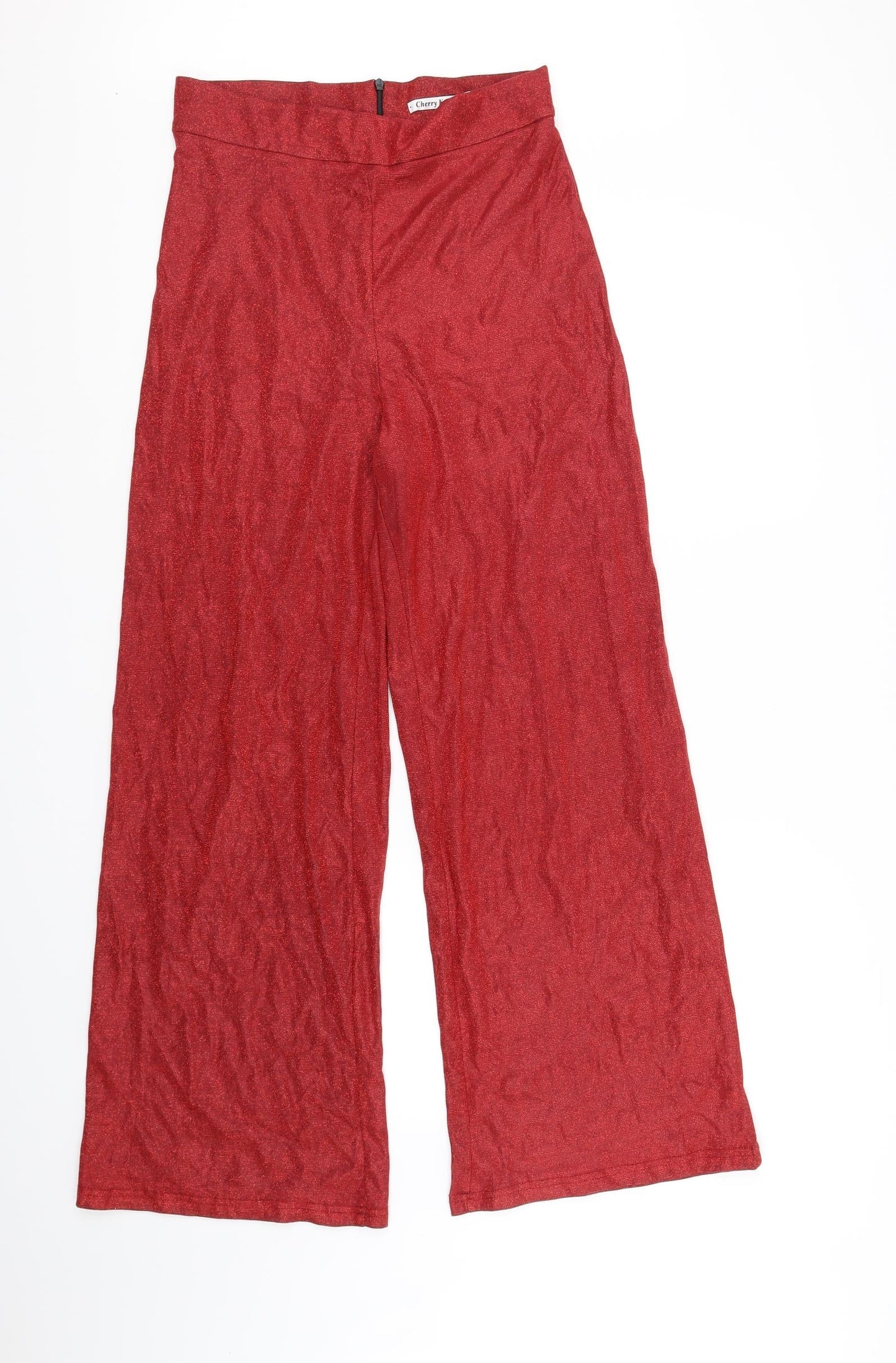 Womens UK Size L Cherry Koko Regular Fit  Red Trousers