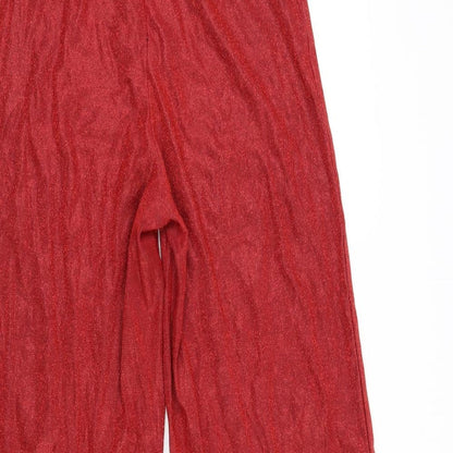 Womens UK Size L Cherry Koko Regular Fit  Red Trousers