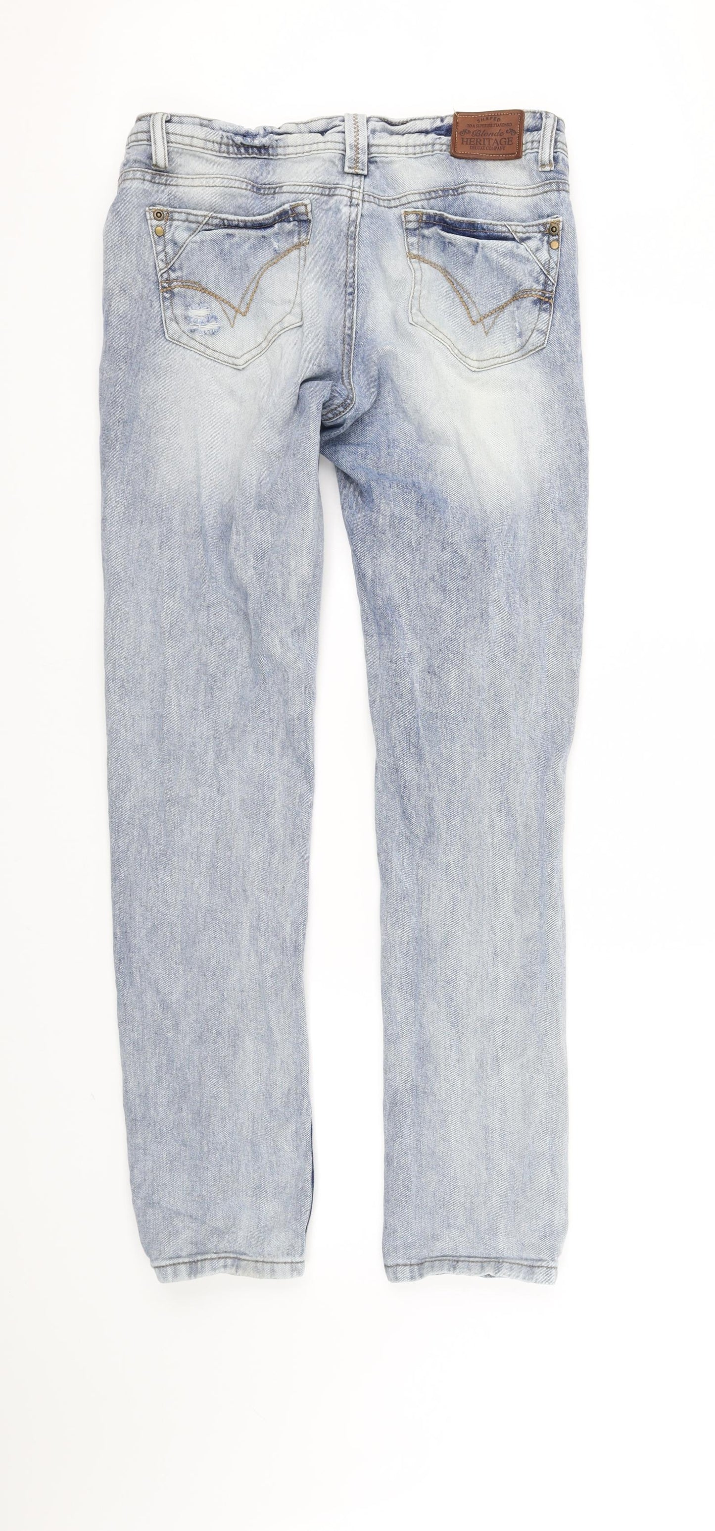 Blonde + Blonde Womens Blue   Straight Jeans Size 10 L33 in