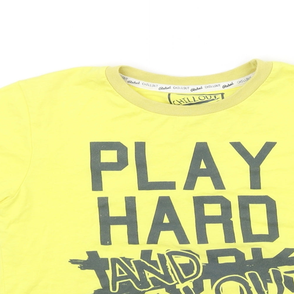 rebal Girls Yellow   Basic T-Shirt Size 7-8 Years