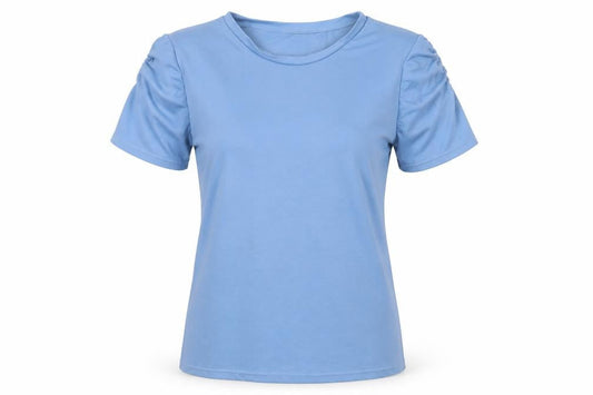 Womens UK Size M Boohoo Blue Basic T-Shirt