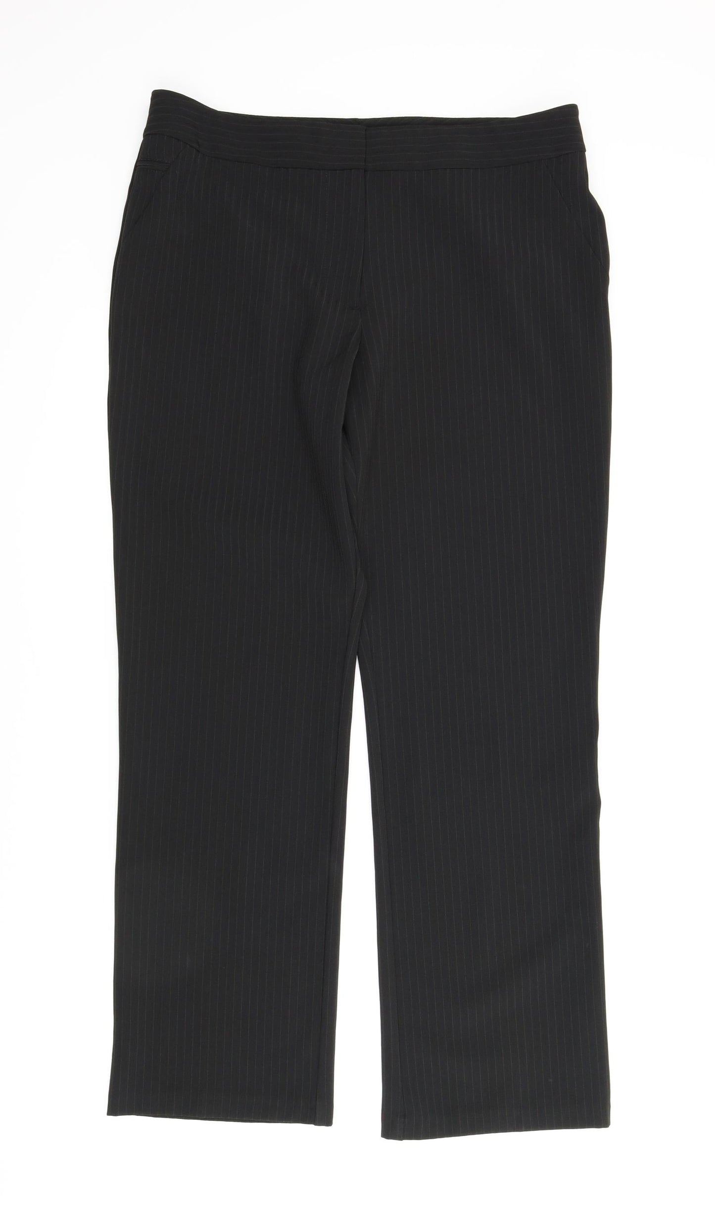 Womens UK Size 14 M&S Regular Fit  Black Trousers