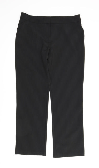 Womens UK Size 14 M&S Regular Fit  Black Trousers