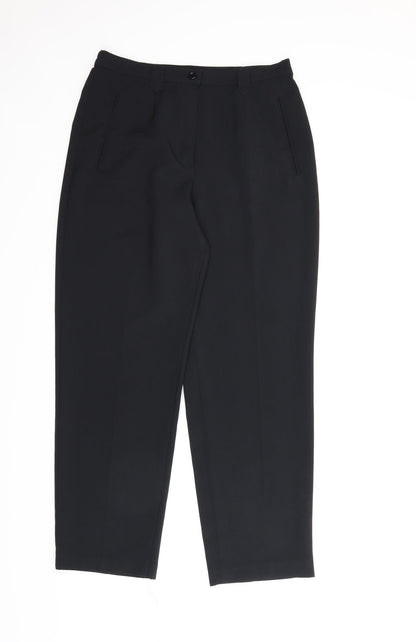Womens UK Size 14 BHS Regular Fit  Black Trousers