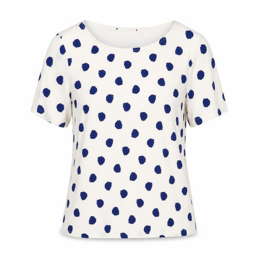 Marks & Spencer Womens White Polka Dot  Basic Blouse Size M