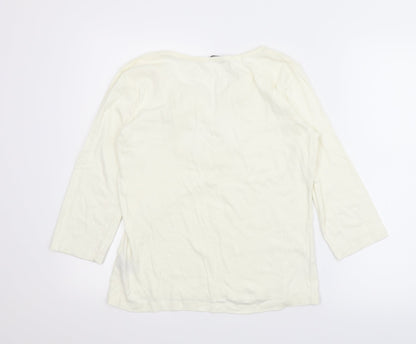 Womens UK Size L M&Co Ivory Basic Blouse