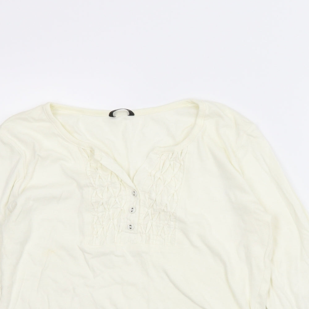Womens UK Size L M&Co Ivory Basic Blouse