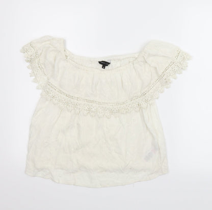 Womens UK Size 12 New Look White Basic Blouse