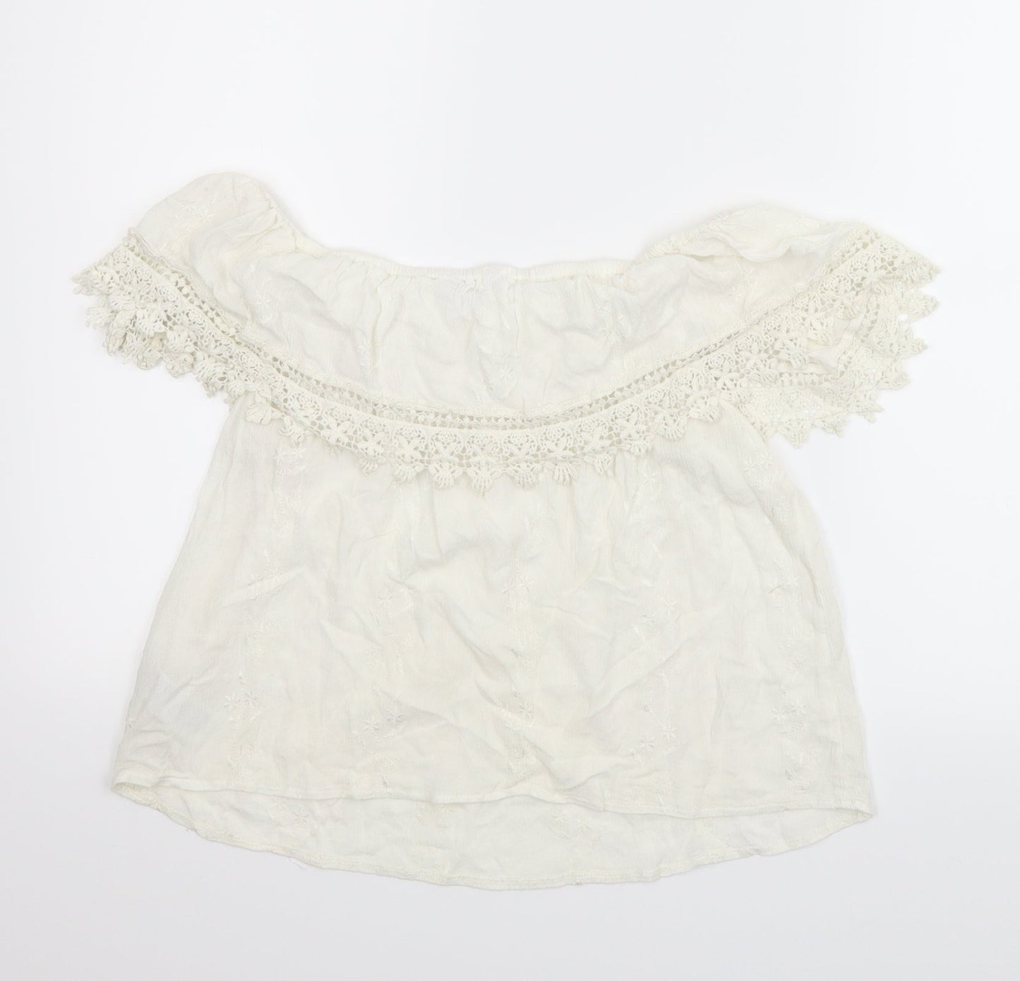 Womens UK Size 12 New Look White Basic Blouse