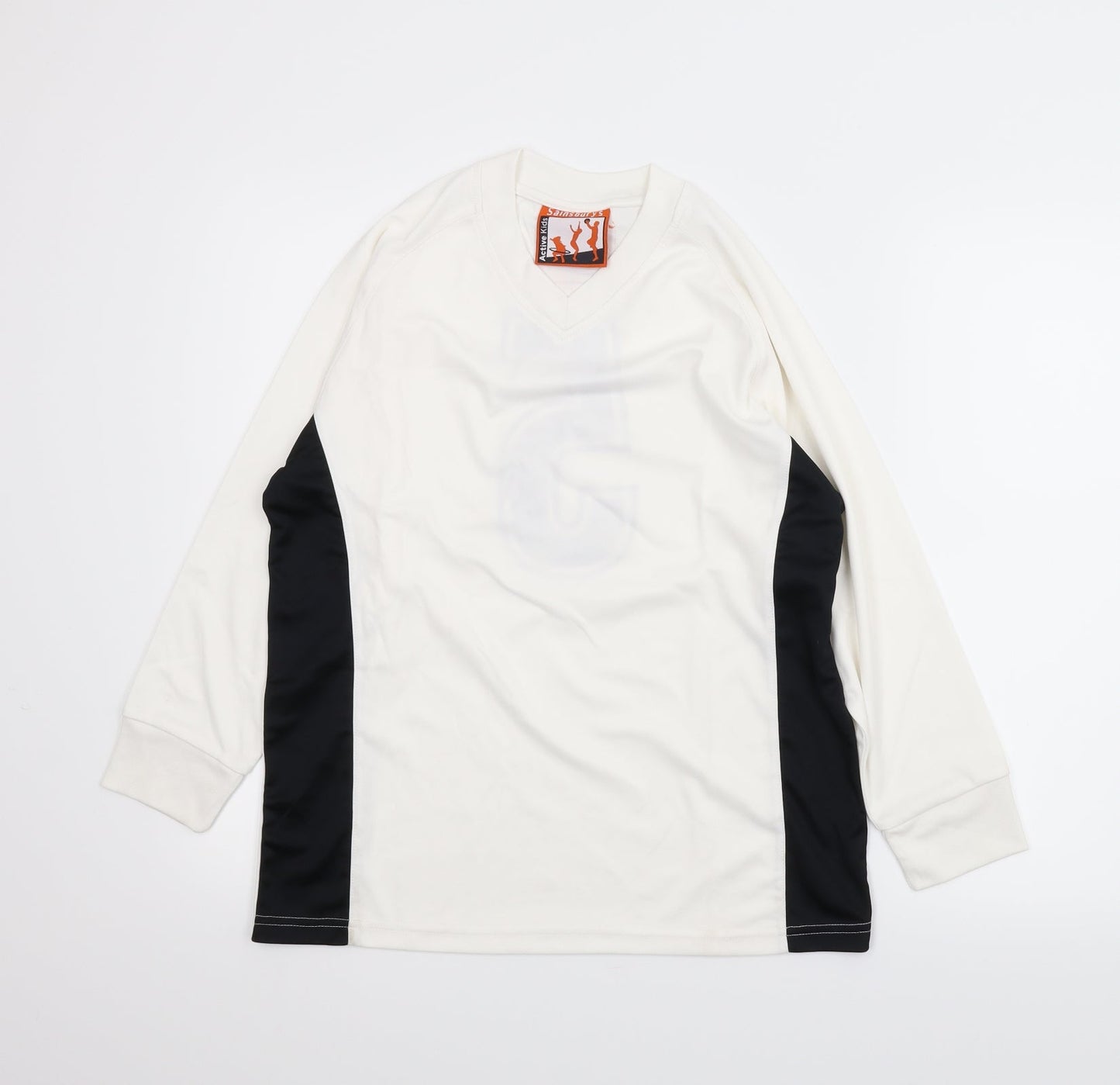 Sainsburys Boys White   Basic T-Shirt Size L