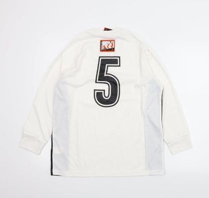 Sainsburys Boys White   Basic T-Shirt Size L