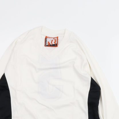 Sainsburys Boys White   Basic T-Shirt Size L
