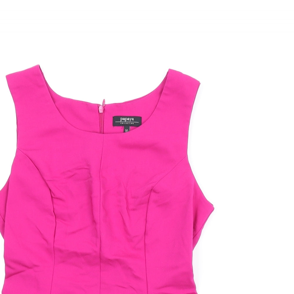 Papaya Womens Pink   Basic Blouse Size 10