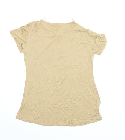 Womens UK Size 12 Select Beige Basic Blouse