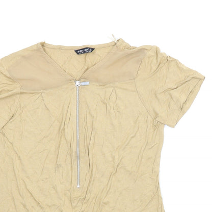 Womens UK Size 12 Select Beige Basic Blouse
