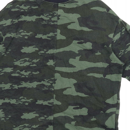 Preworn Mens Green Camouflage   T-Shirt Size XS
