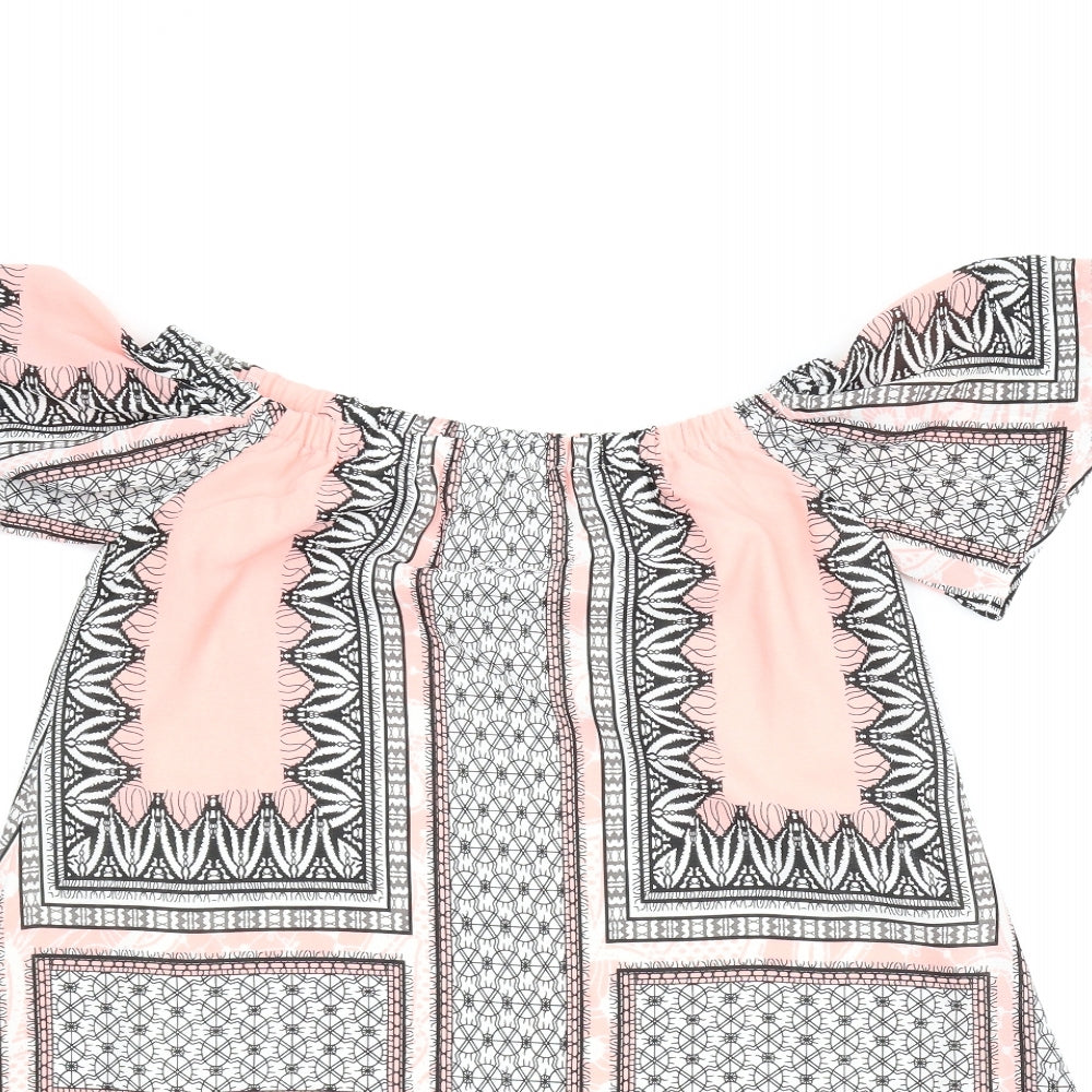 Womens UK Size M Love & Other things Pink Tunic Blouse