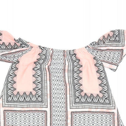 Womens UK Size M Love & Other things Pink Tunic Blouse