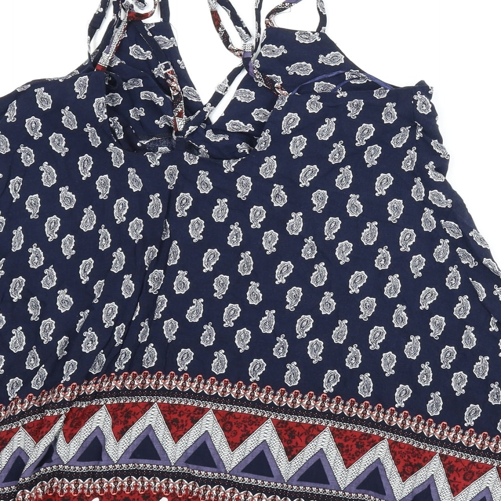 Womens UK Size 10 In the Style Blue Basic Blouse