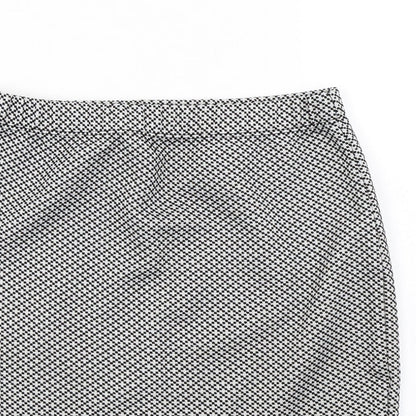 George  Womens White Check  A-Line Skirt Size 10