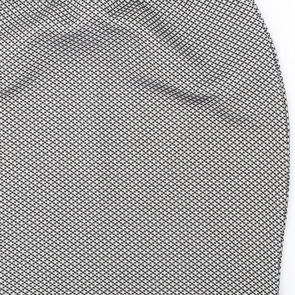 George  Womens White Check  A-Line Skirt Size 10