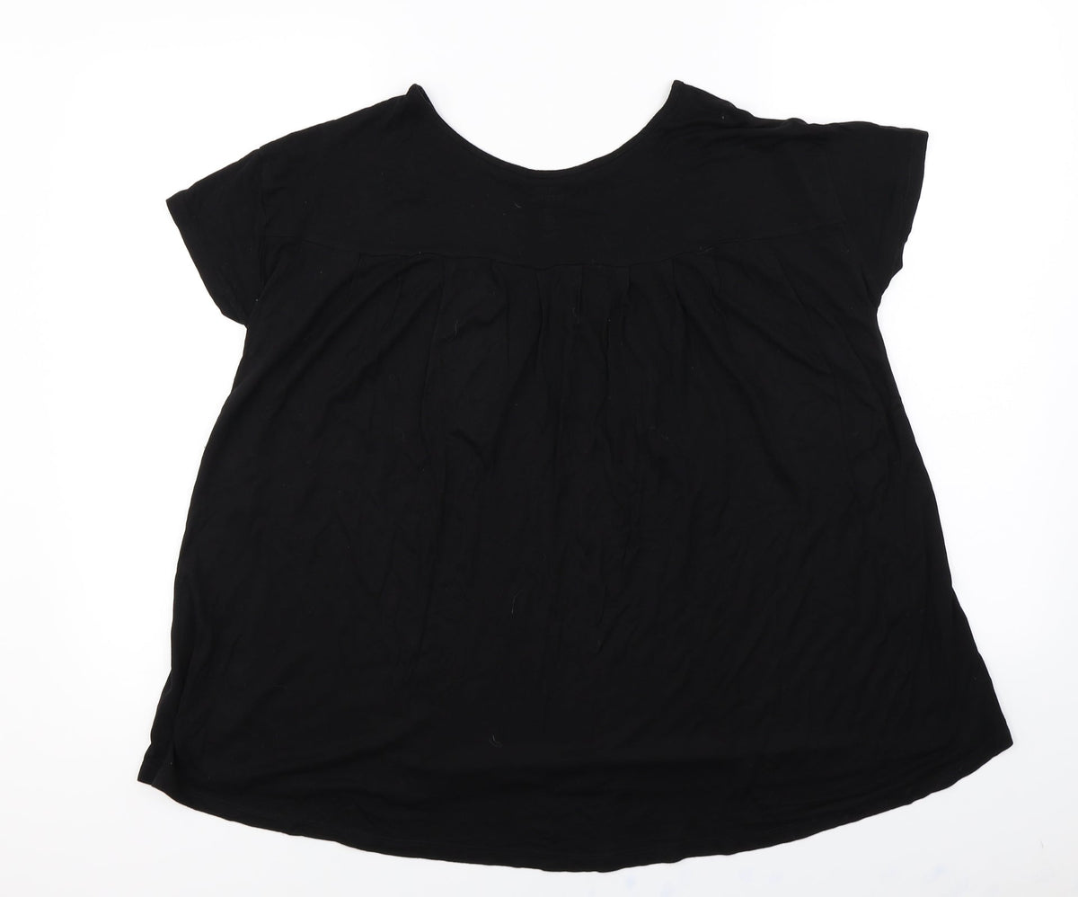 luxe luxueux  Womens Black   Basic T-Shirt Size XS