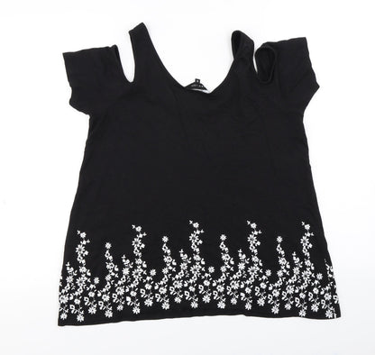 Womens UK Size 12 New Look Black Basic Blouse