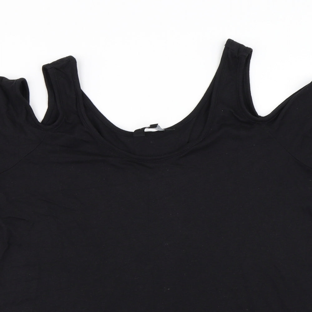 Womens UK Size 12 New Look Black Basic Blouse