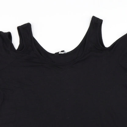 Womens UK Size 12 New Look Black Basic Blouse