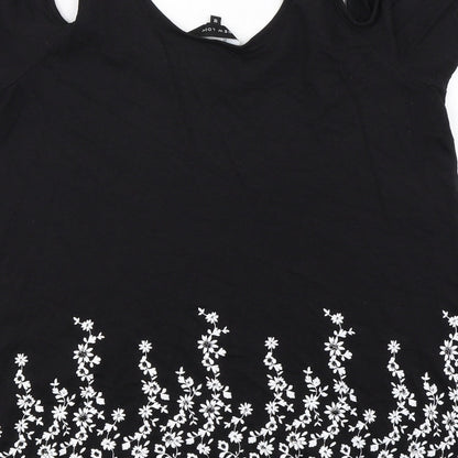Womens UK Size 12 New Look Black Basic Blouse
