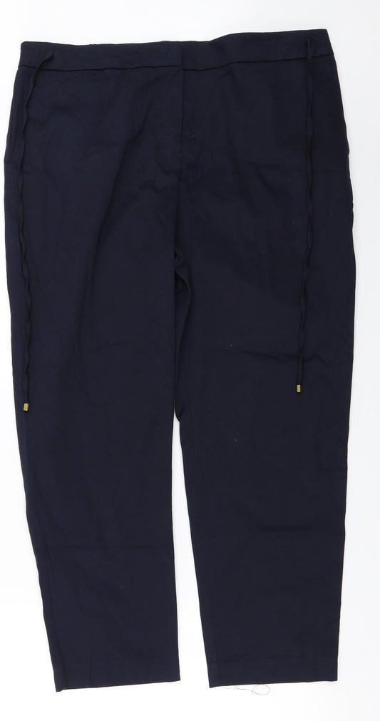 Womens UK Size 18 Very Regular Fit  Blue Trousers