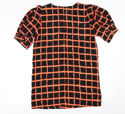 Boohoo  Womens Black Check  A-Line  Size 12