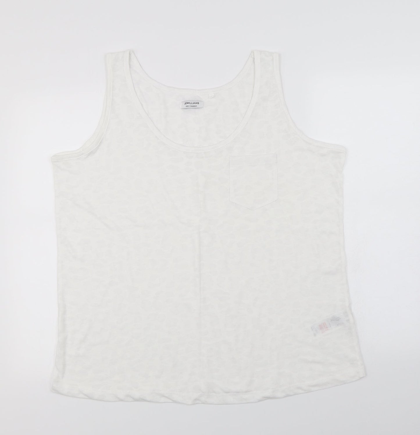 Womens UK Size 20 JD Williams White Basic T-Shirt