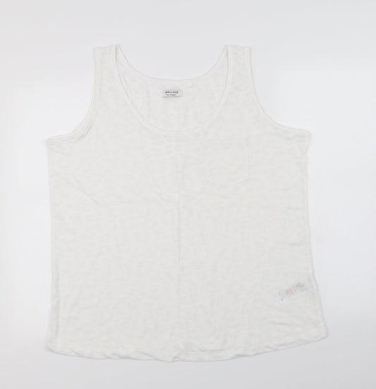 Womens UK Size 20 JD Williams White Basic T-Shirt
