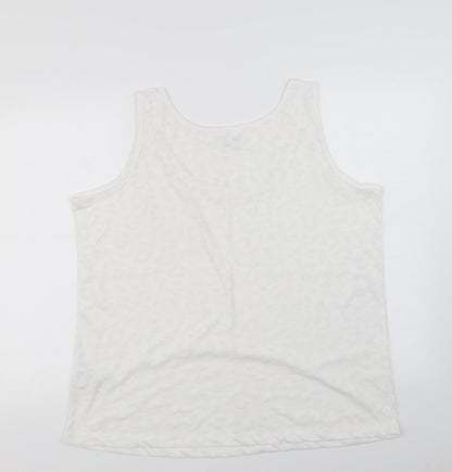 Womens UK Size 20 JD Williams White Basic T-Shirt
