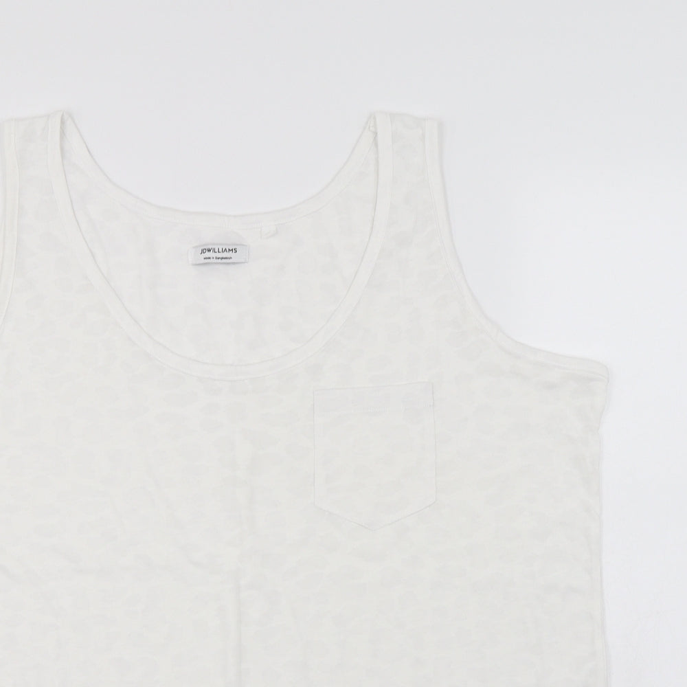 Womens UK Size 20 JD Williams White Basic T-Shirt
