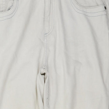 Womens UK Size 12 Marks and Spencer Regular Fit Cropped White Jeans