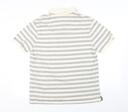 Hammond & CO  Mens Ivory Striped   Polo Size L