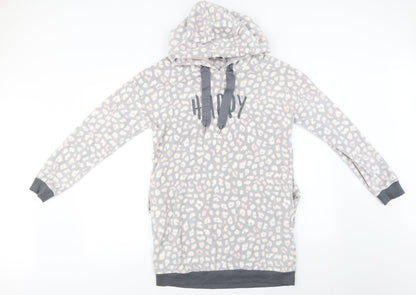 ESMARA  Womens Grey Animal Print  Pullover Hoodie Size M