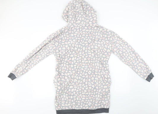 ESMARA  Womens Grey Animal Print  Pullover Hoodie Size M