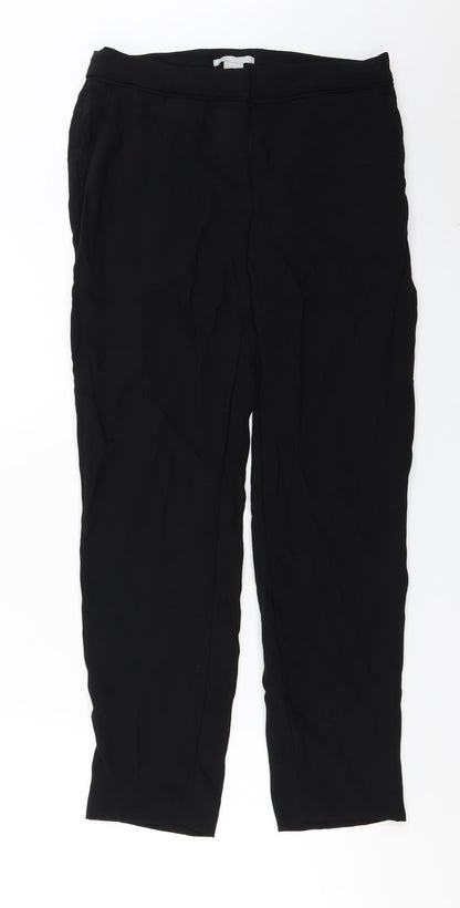 Womens UK Size M H&M Regular Fit  Black Trousers
