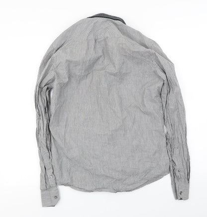 Mens UK Size M NEXT Grey  Button-Up Long Sleeve Casual Shirt