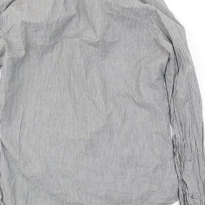Mens UK Size M NEXT Grey  Button-Up Long Sleeve Casual Shirt
