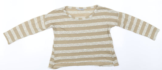 Womens UK Size 12 Atmosphere Beige Basic T-Shirt